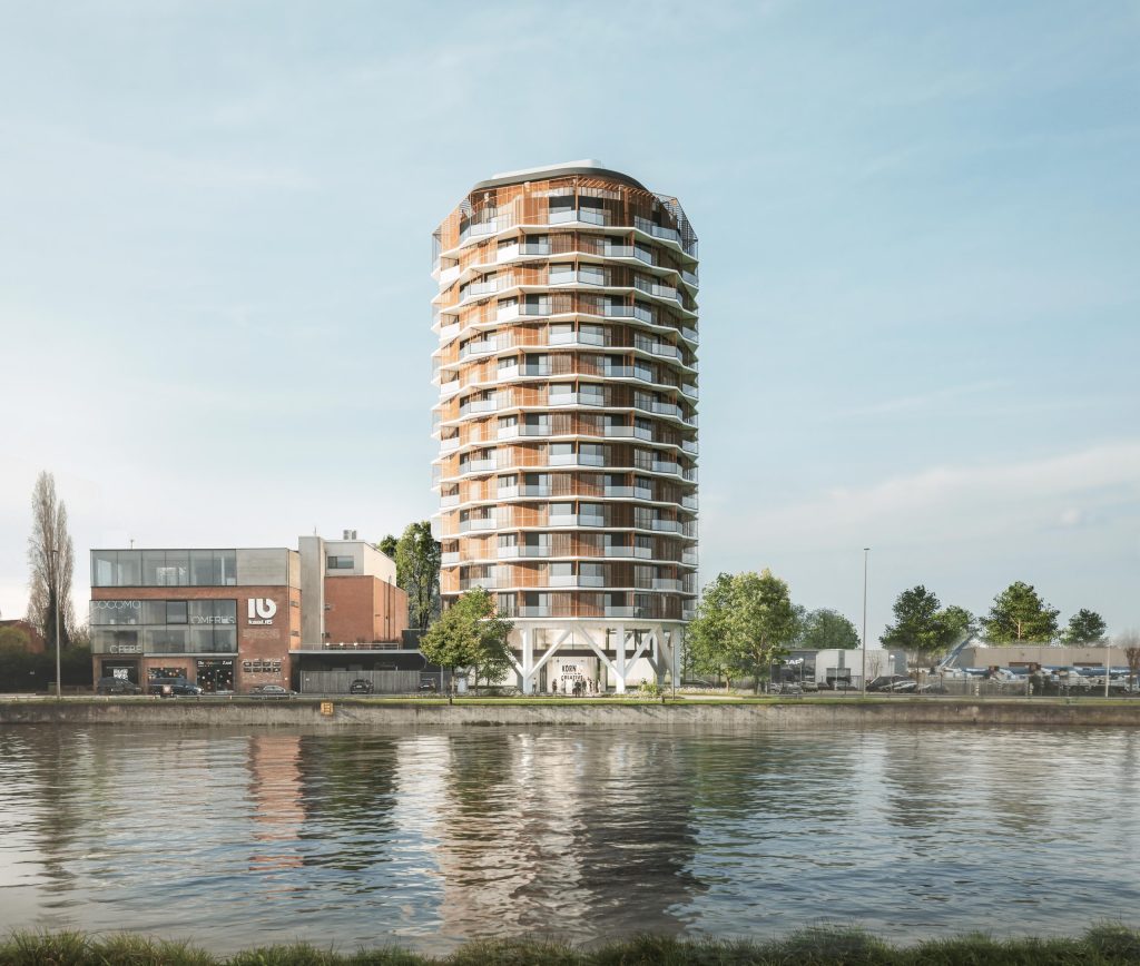 Moderne utiliteitsarchitectuur waarbij architect bedrijfsidentiteit visueel vertaalt in gebouwontwerp met sterke merkuitstral